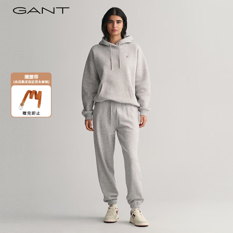 GANT甘特女士学院风运动休闲裤|4204921 94浅灰 L