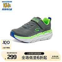 Skechers斯凯奇儿童跑鞋春秋抓地防滑缓震大童运动鞋跑步鞋319038L 男童/黑色/炭灰色/BKCC/405030L 27.5码