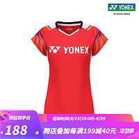 YONEX/尤尼克斯 110323BCR/210323BCR 23FW比赛系列 男女款运动恤yy 清新红（女款） XO