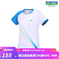 YONEX/尤尼克斯 110393BCR/210393BCR 23FW比赛系列 轻便舒适运动恤yy 白色（女款） M
