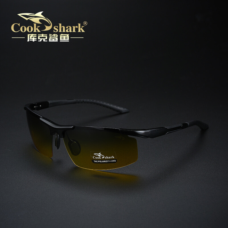 库克鲨鱼（CookShark）cookshark库克鲨鱼男士户外运动偏光彩色太阳镜开车骑行墨镜潮 日夜两用