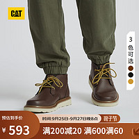CAT 卡特彼勒 卡特男士户外休闲复古单鞋系列工装靴低靴子 深棕 43