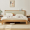 京東京造 林中夢實木床 FAS級橡木軟包床頭大板厚材 主臥雙人床1.5×2米