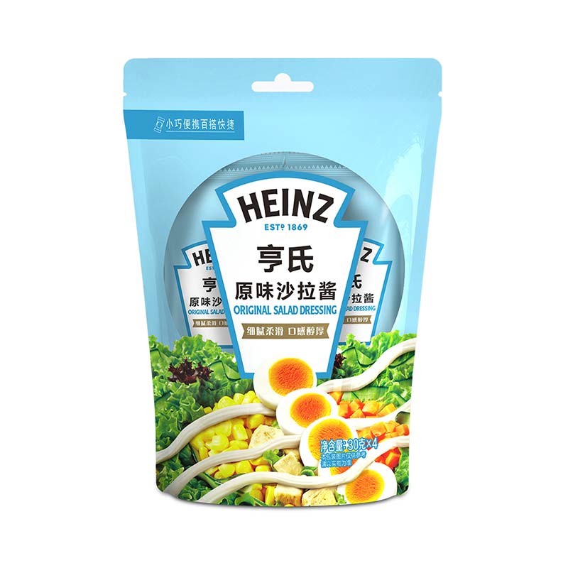 Heinz 亨氏 迷你原味沙拉酱蔬菜水果沙拉酱健身餐酱独立便捷小包30gx4袋