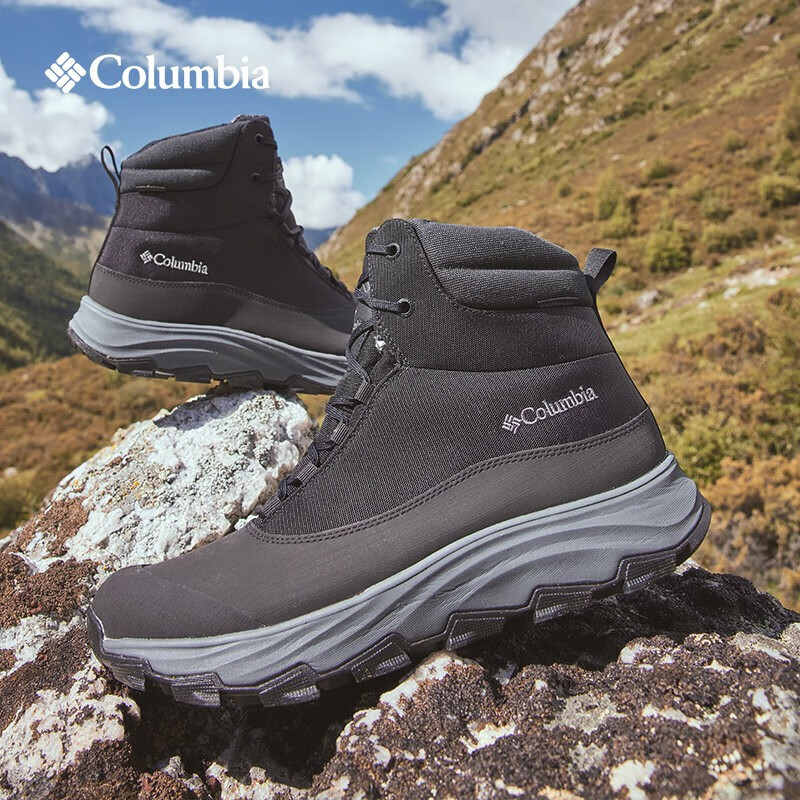 Columbia哥伦比亚户外男热能反射夹棉轻盈缓震防水雪地靴BM8287 010（黑色） 43(28cm)