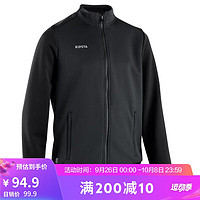 DECATHLON 迪卡侬 儿童户外运动足球外套保暖舒适上衣(23新)黑色上衣125cm 4280660