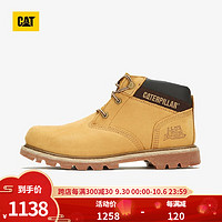 CAT 卡特彼勒 卡特大黄靴男士休闲工鞋牛皮防滑工装低靴大黄靴 黄色 39