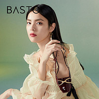 BASTO 百思圖 夏季新款商場同款潮流包頭金屬扣后空女涼鞋RX501BH2