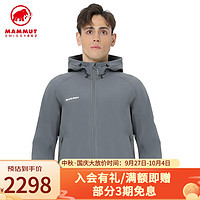 猛犸象（MAMMUT）经典标Clion防风抓绒保暖加厚软壳 钛灰色 S