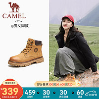 CAMEL 骆驼 大黄靴男女同款英伦风马丁靴工装户外登山鞋 GF122W7790 黄金（女款） 36