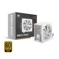 COUGAR 骨伽 GEC 750W  白色 机箱电源 电脑电竞游戏适用 智能温控节能高效金牌80plus直出电源