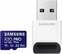 SAMSUNG 三星 PRO Plus microSD 存儲卡 + 讀卡器，512GB