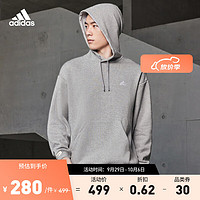 adidas 阿迪達斯 輕運動男女裝運動連帽衛衣套頭衫IV7586 中麻灰 A/XS