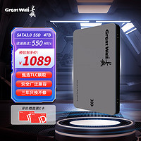 长城（Great Wall) 4TB SSD固态硬盘 SATA3.0接口 读速550MB/S台式机/笔记本通用 GW560系列 