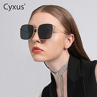 Cyxus 偏光太阳镜女夏季防紫外线男开车专用墨镜眼镜圆形