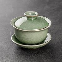三才盖碗陶瓷家用功夫茶具单个大号茶盏茶碗白瓷泡茶器特价清仓