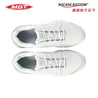 MBT 弧形底女厚底休闲健康鞋 增加肌肉运动 缓震耐磨牛皮柔软SIMBA 409F-白色 6(37)