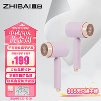 ZHIBAI 直白 吹风机负离子护发家用便携大功率多功能大风量电吹风筒HL1浅紫色