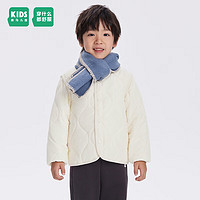 森马（Semir）童装儿童棉服20精致简洁大方男童上衣女童外套 奶白10530 100cm
