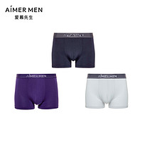 AIMER MEN 爱慕先生 新品HELLO5.0裤清爽舒适男士平角三角内裤三件包NS23C235