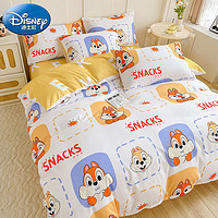 Disney 迪士尼 床上四件套水洗棉床单被套枕套卡通磨毛单人双人宿舍床上用品套件 奇蒂宝贝 1.5m床