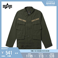 ALPHA INDUSTRIES 男装秋冬logo贴布多口袋机能风夹克外套7052LXH