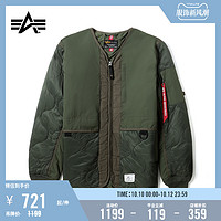 ALPHA INDUSTRIES 男女同款新品拼接撞色飘带开襟夹克外套52503J