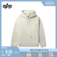 ALPHA INDUSTRIES 男女同款新品文字口袋抽绳连帽卫衣1024LXL