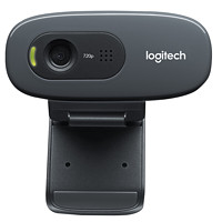 logitech 羅技 C270攝像頭高清網絡臺式電腦視頻攝像頭免驅帶麥克風上網絡授課教學電教 黑色