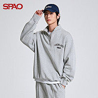 SPAO 男士卫衣秋冬新款刺绣半拉链运动休闲套头SPMWC4TC03