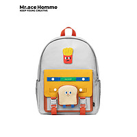 Mr.ace Homme 可爱双肩包女旅行背包百搭好看的高中学生书包ins 吃货系列