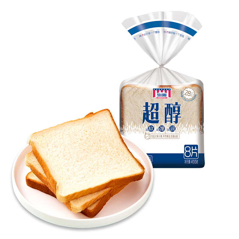 MANKATTAN 曼可顿 超醇吐司 全麦切片面包超醇原味400g*2袋