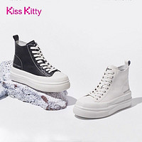 Kiss Kitty 3人团 KissKitty女鞋正品简约新款运动ins休闲鞋厚底时尚舒适高帮鞋
