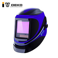 DEKO 代高 大视窗自动变光带打磨面罩可调舒适焊接电焊面罩四探头MZ232 蓝色