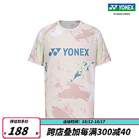 YONEX/尤尼克斯 115253BCR/215253BCR 23FW训练文化衫男女款运动T恤yy 卡其米色（男款） XO