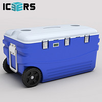 ICERS 艾森斯 PU拉杆式100L保温箱医用冷藏箱生物安全转运箱 带温度显示 配20个冰袋