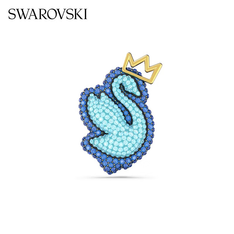 施华洛世奇（SWAROVSKI）品牌直售 施华洛世奇 Barret 胸针 蓝色 天鹅 5663540