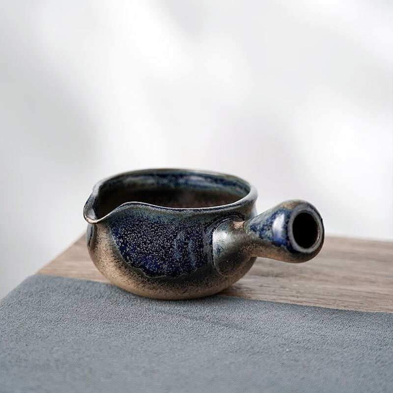 美浓烧 Mino Yaki）常滑烧公道杯日本茶海分茶器日式大号侧把紫砂功夫茶具 禅意樱花