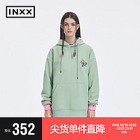 INXX 英克斯 Standby 潮牌冬套头连帽卫衣刺绣上衣XMD4101549 薄荷绿 S