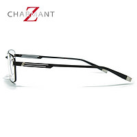 夏蒙（Charmant）眼镜架ZT系列男士商务方框眼镜简约全框可配近视眼镜架ZT27078 BK-黑色