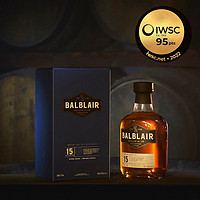 Balblair 巴布莱尔 15年 单一麦芽威士忌 700ml 进口洋酒 苏格兰
