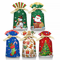 DOLO 德立 万圣节抽绳糖果袋圣诞饼干包装幼儿园礼品礼物派对食品束口袋子
