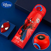 迪士尼（Disney）儿童保温杯直饮316不锈钢小上学男孩水杯带温度显示喝水瓶 温显500ML-红蜘蛛侠
