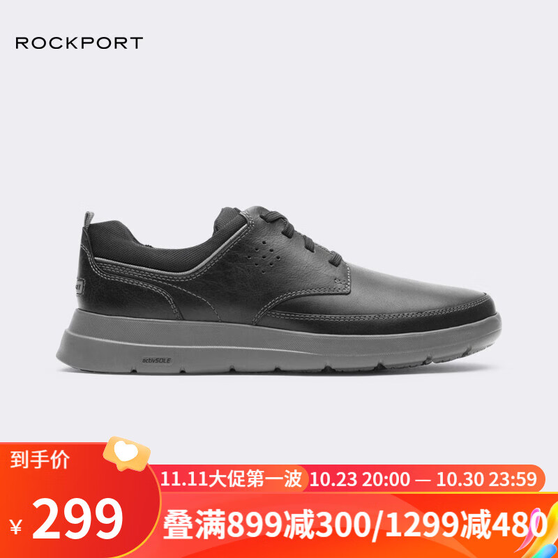 ROCKPORT 乐步 男士皮质休闲鞋 CI9636