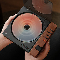 syitren赛塔林R300便携式CD机播放器复古蓝牙CD播放机 木纹棕