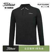 泰特利斯 高尔夫服装男士长袖T恤PLAY CLASSIC男装翻领POLO衫 炭灰色 L