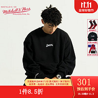 mitchell & ness 圆领卫衣 NBA湖人公牛勇士热火队套头衫