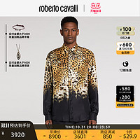 roberto cavalli 罗伯特·卡沃利 RC男士衬衫 2023秋冬新品豹纹真丝衬衫Roberto Cavalli