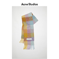 Acne Studios 男女同款 格纹流苏彩虹羊毛披肩