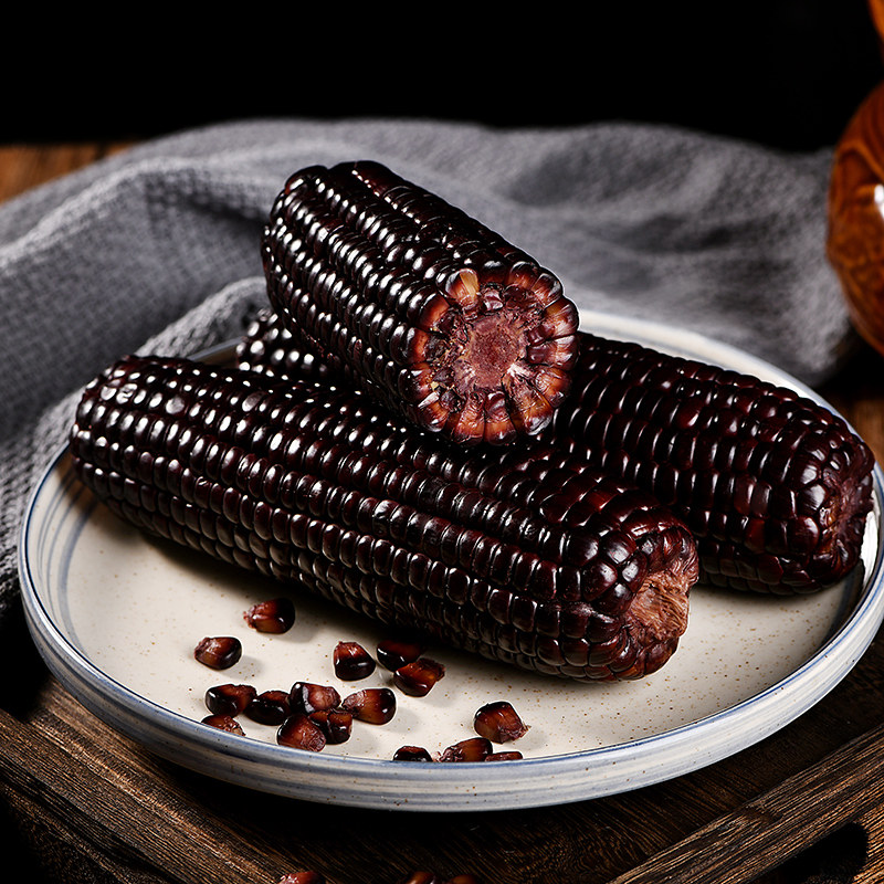 闲居人 新鲜玉米23年东北黑糯玉米10支装即食粘玉米